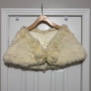 Vintage Rabbit Fur Shawl